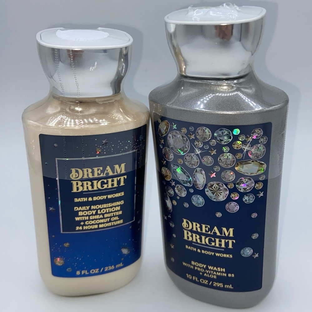 NEW! BATH BODY WORKS Shower Gel & Daily Nourishing Body Lotion DREAM BRIGHT